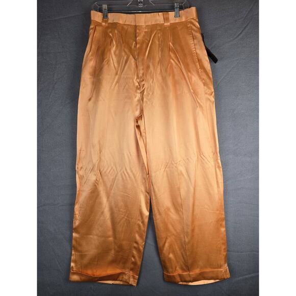 Vintage Metrics Men's Pants Size 32 Orange Relaxed Wide Leg Cuffed NWT Y2K - Picture 1 of 6